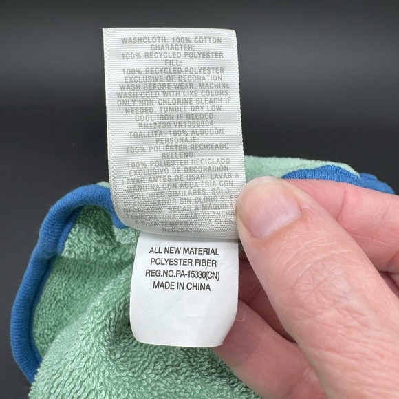 Cloud Island Rhinoceros Lovey Blue Small Terry cloth 8.5 In - Picture 5 of 7